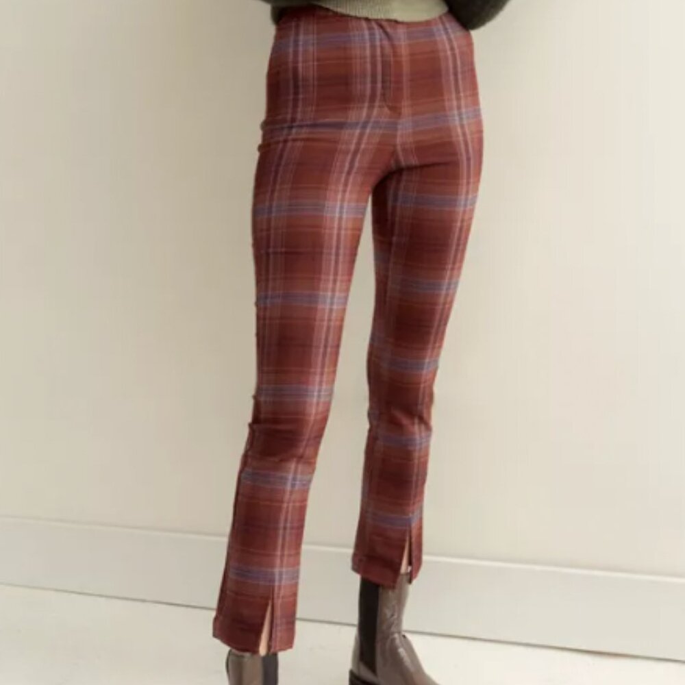 UO Tessa Plaid Notched Pant